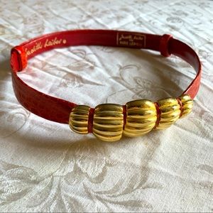 Judith Leiber Vintage beltSize 34”Red Snakeskin